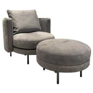 Cir-Cir Lounge Chair With Ottoman Living