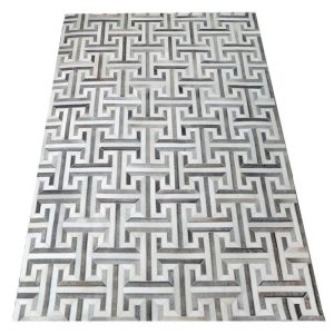 Grey Maze Design Cowhide Rug (2 X 3M) Accessories