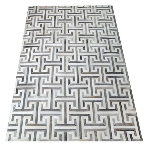 Grey Maze Design Cowhide Rug (2 X 3M) Accessories