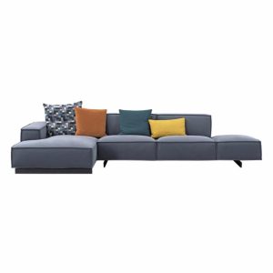 Kai-Kai Three Seater Open Arm Corner Sofa | Nubuck Leather Living