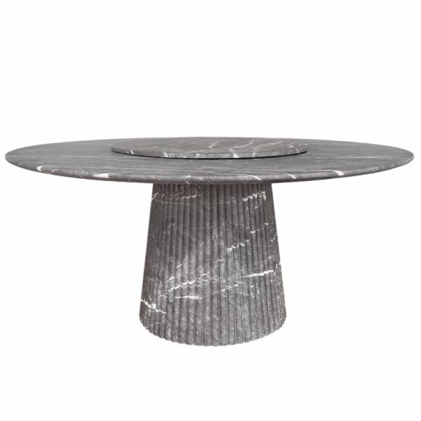 Pas-Pas Dining Table W/ Semi-Flushed Turntable | Dia: 1600 Mm | Milan Grey Dining