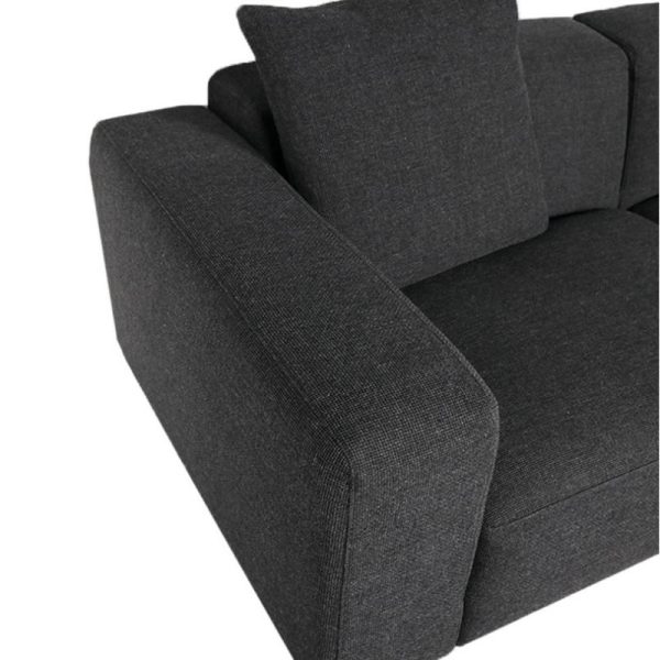 Pe-Pe Three Seater Sofa With Ottoman |Fabric Living