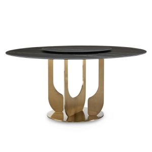 Ral-Ral Dining Table With Turntable | 1.58 M Dining