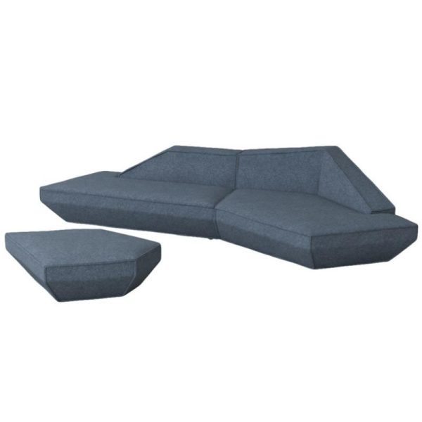 Mou-Mou Four Seater Corner Sofa W/ Ottoman| Fabric Living